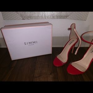 Clear strap red heel